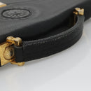 VERSACE Hand Bag Leather Black Auth bs23868-7