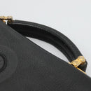 VERSACE Hand Bag Leather Black Auth bs23868-8