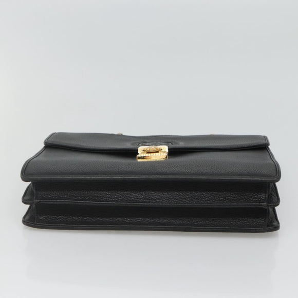 VERSACE Handtas Leer Zwart Auth bs23868