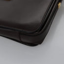 BALLY Shoulder Bag Leather Brown Gold Auth bs23873-15