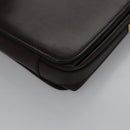 BALLY Shoulder Bag Leather Brown Gold Auth bs23873-17