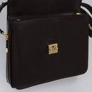 BALLY Shoulder Bag Leather Brown Gold Auth bs23873-18