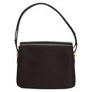 BALLY Shoulder Bag Leather Brown Gold Auth bs23873-2