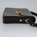 BALLY Shoulder Bag Leather Brown Gold Auth bs23873-3