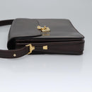 BALLY Shoulder Bag Leather Brown Gold Auth bs23873-4