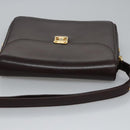 BALLY Shoulder Bag Leather Brown Gold Auth bs23873-6
