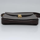 BALLY Shoulder Bag Leather Brown Gold Auth bs23873-5