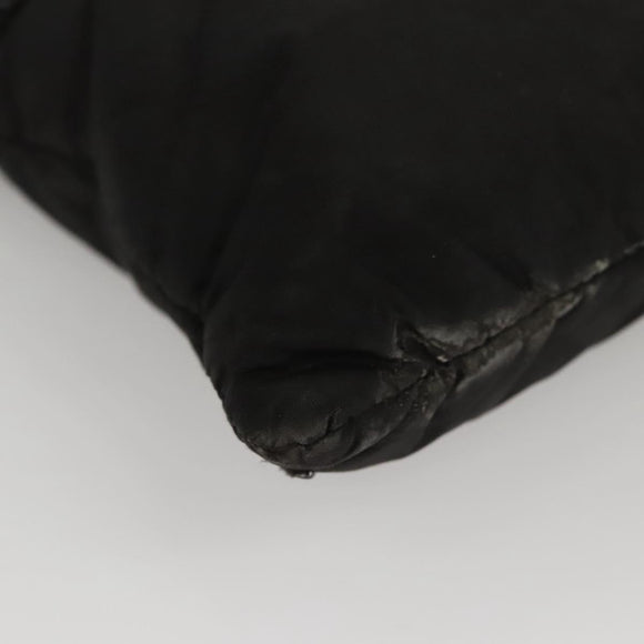 Jimmy Choo Shoulder Bag Nylon Leather Black Auth bs23874