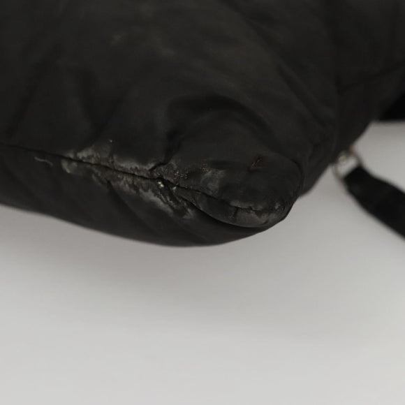 Jimmy Choo Shoulder Bag Nylon Leather Black Auth bs23874