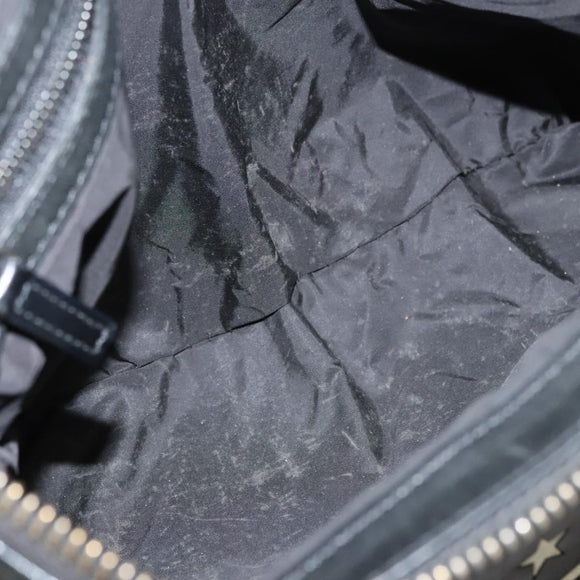 Jimmy Choo Shoulder Bag Nylon Leather Black Auth bs23874