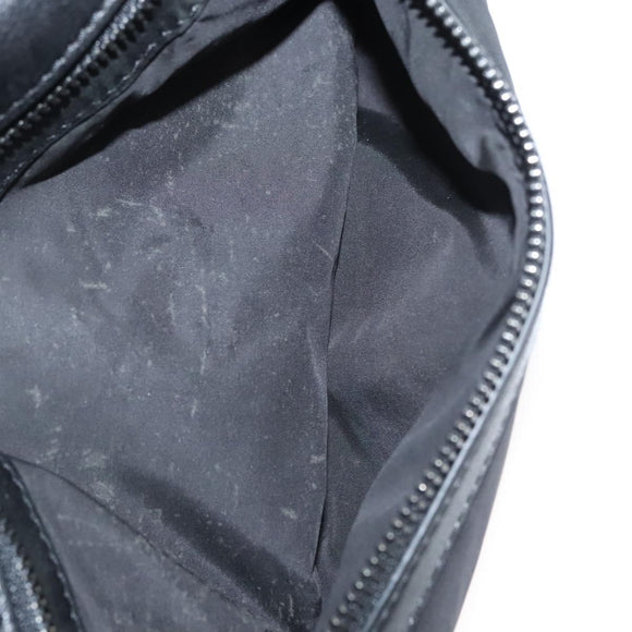 Jimmy Choo Shoulder Bag Nylon Leather Black Auth bs23874