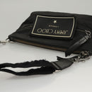 Jimmy Choo Shoulder Bag Nylon Leather Black Auth bs23874-6