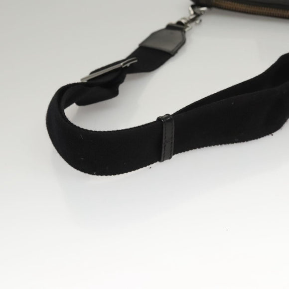 Jimmy Choo Shoulder Bag Nylon Leather Black Auth bs23874