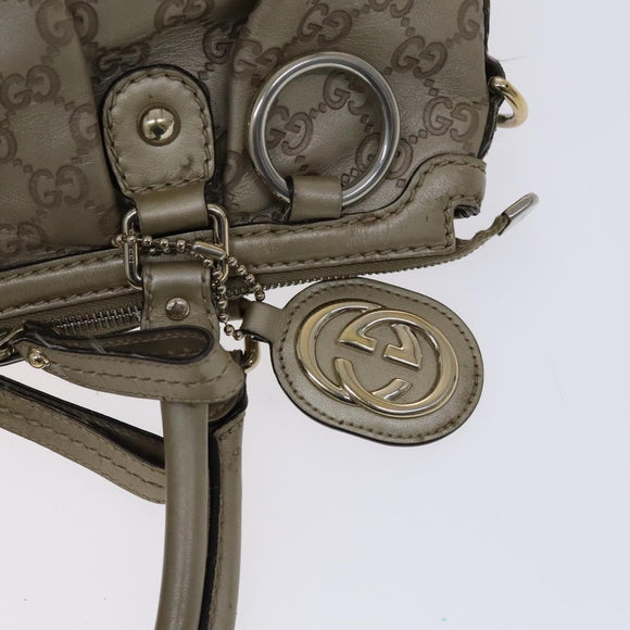 GUCCI GG Canvas Guccissima Hand Bag 2way Beige 247902 Auth bs23882