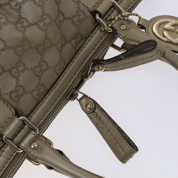 GUCCI GG Canvas Guccissima Hand Bag 2way Beige 247902 Auth bs23882