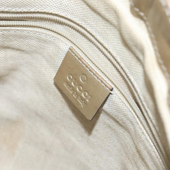 GUCCI GG Canvas Guccissima Hand Bag 2way Beige 247902 Auth bs23882