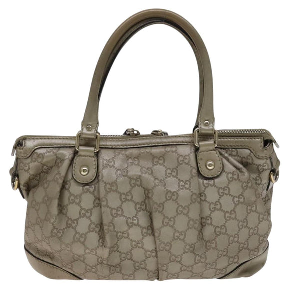 GUCCI GG Canvas Guccissima Hand Bag 2way Beige 247902 Auth bs23882