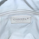 CHANEL Paris Biarritz PM Tote Bag Coated Canvas Silver CC Auth bs23887-18