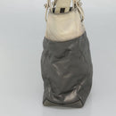 CHANEL Paris Biarritz PM Tote Bag Coated Canvas Silver CC Auth bs23887-4