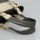 CHANEL Paris Biarritz PM Tote Bag Coated Canvas Silver CC Auth bs23887-7