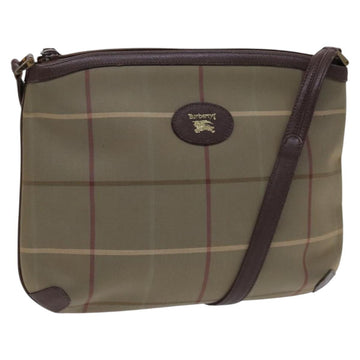 Burberrys Nova Check Shoulder Bag Canvas Beige Auth bs23892