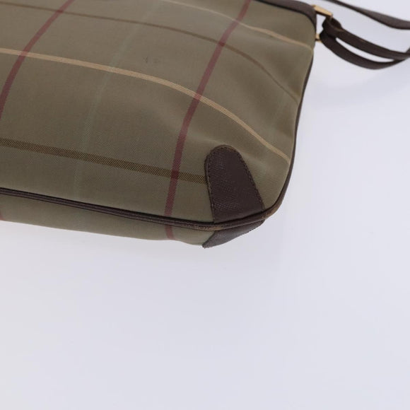 Burberrys Nova Check Shoulder Bag Canvas Beige Auth bs23892