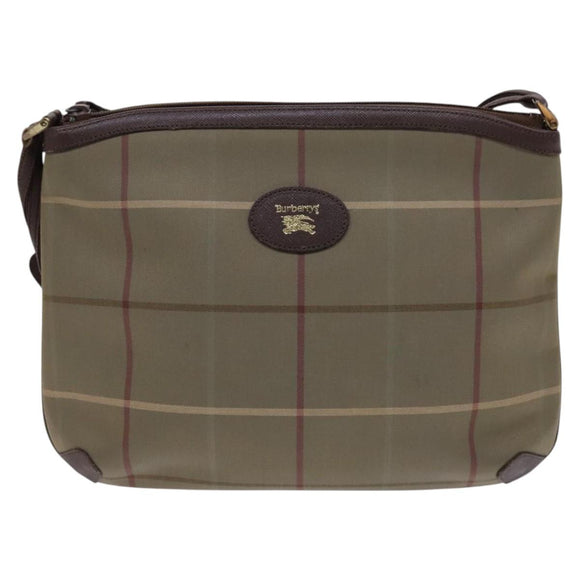 Burberrys Nova Check Shoulder Bag Canvas Beige Auth bs23892