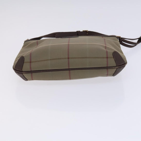 Burberrys Nova Check Shoulder Bag Canvas Beige Auth bs23892