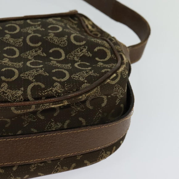 CELINE C Sulky Shoulder Bag Canvas Brown Auth bs23894