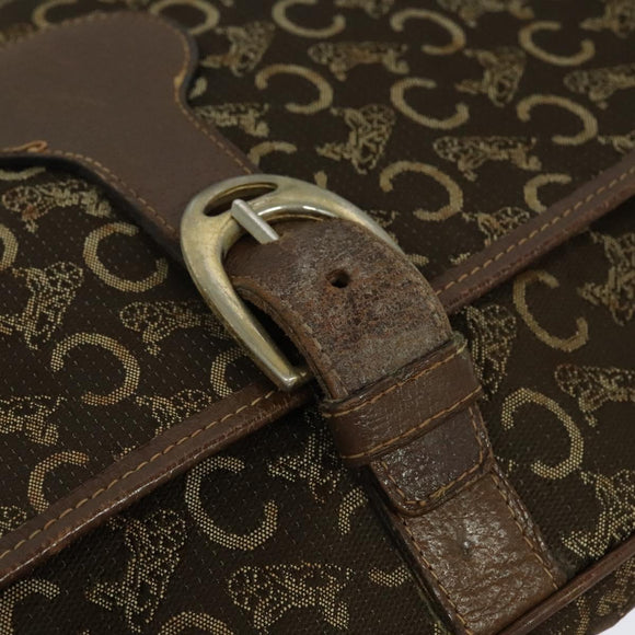 CELINE C Sulky Shoulder Bag Canvas Brown Auth bs23894