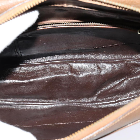 CELINE C Sulky Shoulder Bag Canvas Brown Auth bs23894