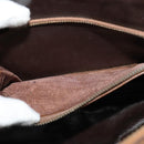 CELINE C Sulky Shoulder Bag Canvas Brown Auth bs23894-21