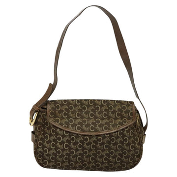 CELINE C Sulky Shoulder Bag Canvas Brown Auth bs23894 - 0