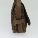 CELINE C Sulky Shoulder Bag Canvas Brown Auth bs23894-3