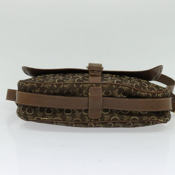 CELINE C Sulky Shoulder Bag Canvas Brown Auth bs23894