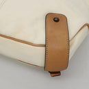 BURBERRY Blue Label Shoulder Bag Canvas White Auth bs23896-15
