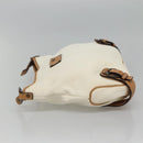 BURBERRY Blue Label Shoulder Bag Canvas White Auth bs23896-4