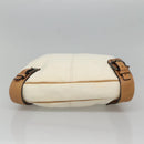 BURBERRY Blue Label Shoulder Bag Canvas White Auth bs23896-6