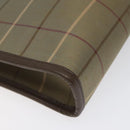 Burberrys Nova Check Clutch Bag Canvas Brown Auth bs23897-11