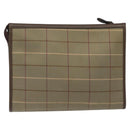 Burberrys Nova Check Clutch Bag Canvas Brown Auth bs23897-3