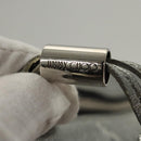 Jimmy Choo Clutch Bag Leather Silver Auth bs23914-9