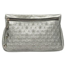 Jimmy Choo Clutch Bag Leather Silver Auth bs23914-13