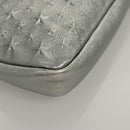 Jimmy Choo Clutch Bag Leather Silver Auth bs23914-8