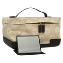 BOTTEGA VENETA Vanity Cosmetic Pouch Canvas Beige Auth bs23916-1