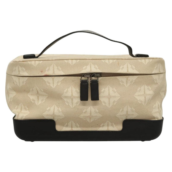 BOTTEGA VENETA Vanity Cosmetic Pouch Canvas Beige Auth bs23916