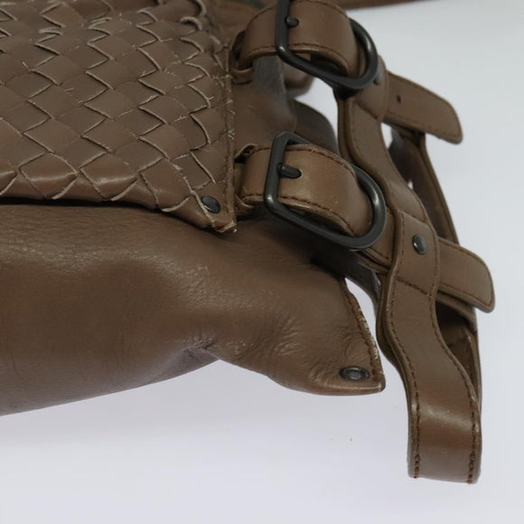BOTTEGA VENETA INTRECCIATO Waist bag Leather Brown 121604 Auth bs23917