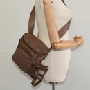 BOTTEGA VENETA INTRECCIATO Waist bag Leather Brown 121604 Auth bs23917-21