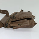 BOTTEGA VENETA INTRECCIATO Waist bag Leather Brown 121604 Auth bs23917-3