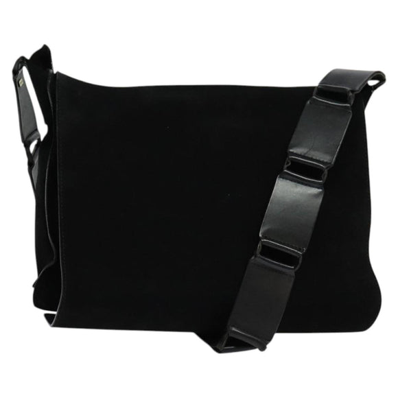 GUCCI Shoulder Bag Suede Black 001 2040 1933 Auth bs23923