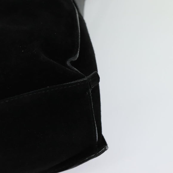 GUCCI Shoulder Bag Suede Black 001 2040 1933 Auth bs23923